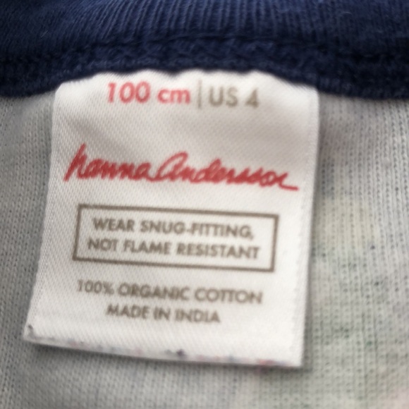 Hanna Anderson Long John Pajama Set Bundle of two. Size 4 Unisex - Picture 3 of 10